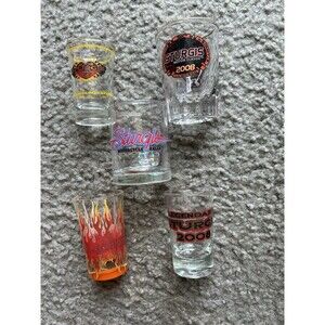Sturgis Motorcycle Shot Glass Lot Of  5 2008 + 2011 Bike Rally